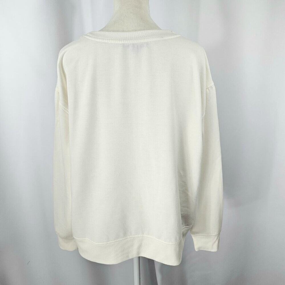 Jane Delancey Cream Rhinestone Ghost Long Sleeve Top Women's Size L NWOT - Picture 8 of 15